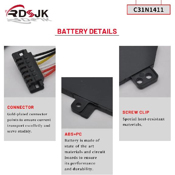 C31N1411 Laptop Battery for ASUS ZenBook U Series UX305 UX305F UX305C UX305CA UX305FA UX305FA-USM1 U305 U305L U305F U305CA U305LA U305FA U305FA5Y10