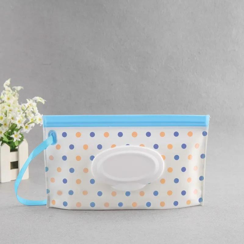 1Pc EVA Snap-Strap Reusable Refillable Wet Wipe Bag Outdoor Useful Tissue Box Baby Wet Wipe Pouch Wipes Holder Case Flip Cover