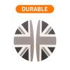 2PCS For MINI Cooper R55 R56 R57 Gray Union Jack 3D Car Door Handle Stickers