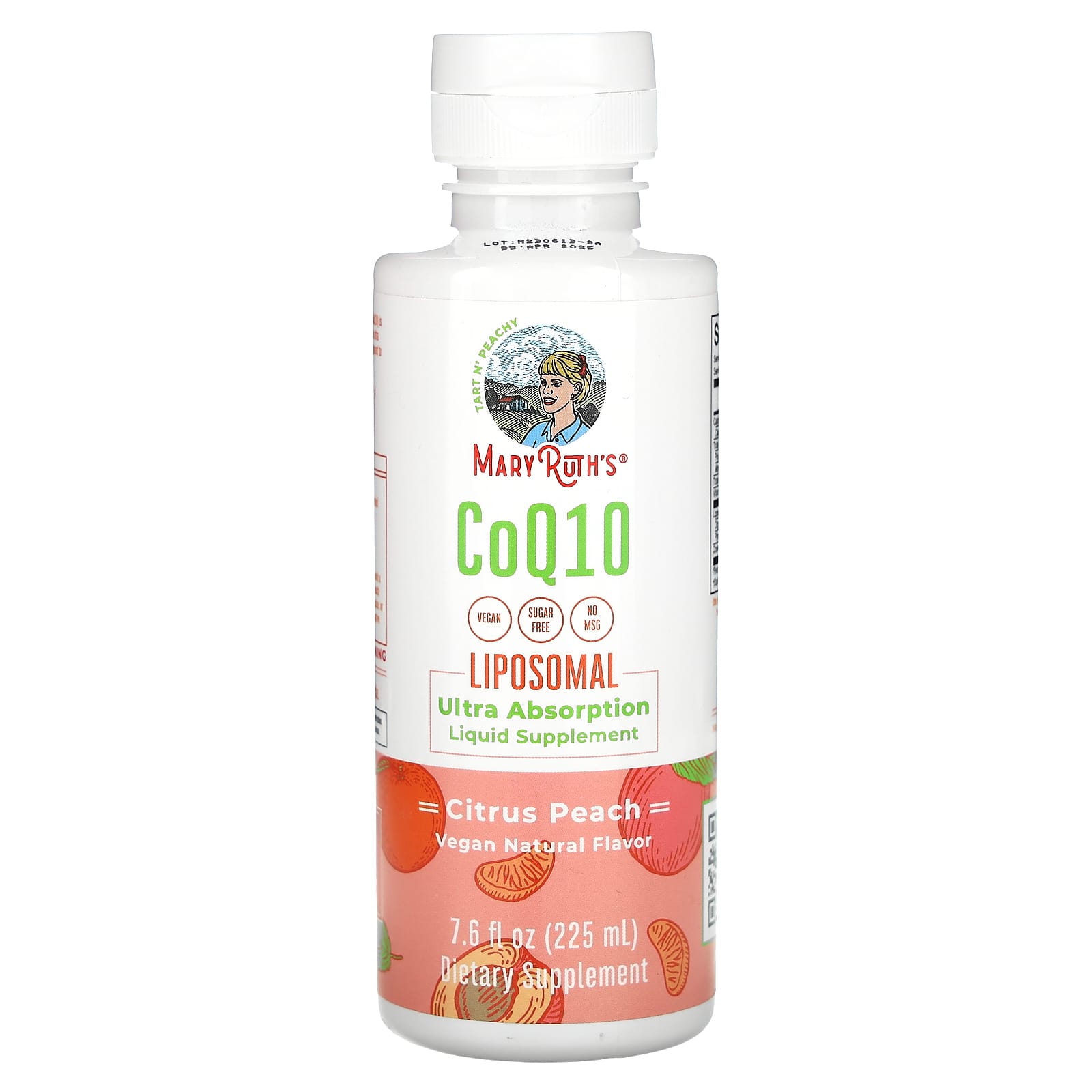 

MaryRuth s, CoQ10 Liposomal, Citrus Peach, 7.6 fl oz (225 ml)