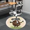 1pc Jumping Capybara Office Round Rug, Non-slip, Soft and Durable Office Rug for Interior Decoration, Perfect for Office,Decoration Yy260204059