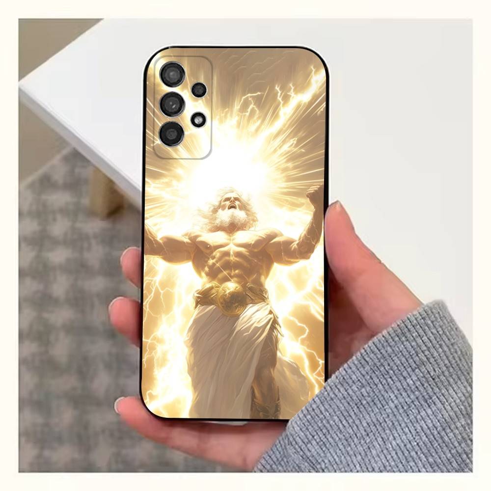 

Greek Mythology Zeus Phone Case For Samsung S25,S24,S23,S22,S20,S21,S10,Ultra,Plus,Lite,FE,Soft Silicone Black Cover Samsung S21fe