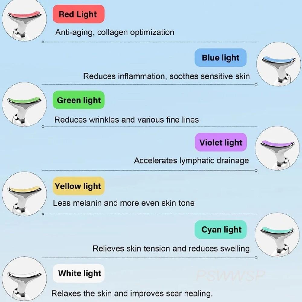 Neck Face Beauty Device Reduce Double Chin  Skin Tighten Lifting Massager Intense Pulsed Light Wrinkles Reducing Instrument