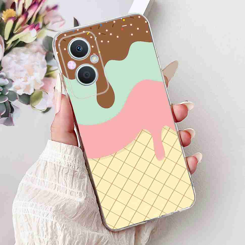 For Oppo A96 5G 6.43" PFUM10 Case PHA120 Luxurious Love Cute Cat TPU Soft Silicone Cover For Oppo Reno7 Z 5G CPH2343 Phone Shell