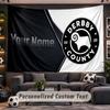Wall Hanging Tapestry Custom NameDerby County Pattern Personalized Printed Fabric Wall Decor