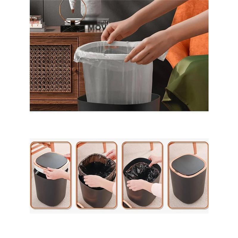 12L Smart Sensor Bathroom Trash Can Luxury Garbage Bucket Automatic for Trash Bin for Kitchen Toilet Smart Home Wastebasket
