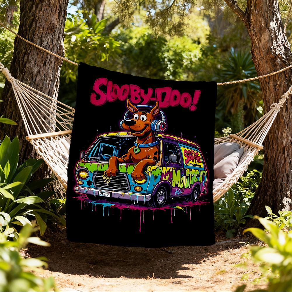 

1pc Scooby Doo Outdoor Blanket - Throw Blanket, Soft , Flannel Blankets, Living Room, Travel, Camping c1209087 80x120cm