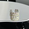 Collection retro Italian court style brushed hollow lace open ring women's fashion niche versatile ring