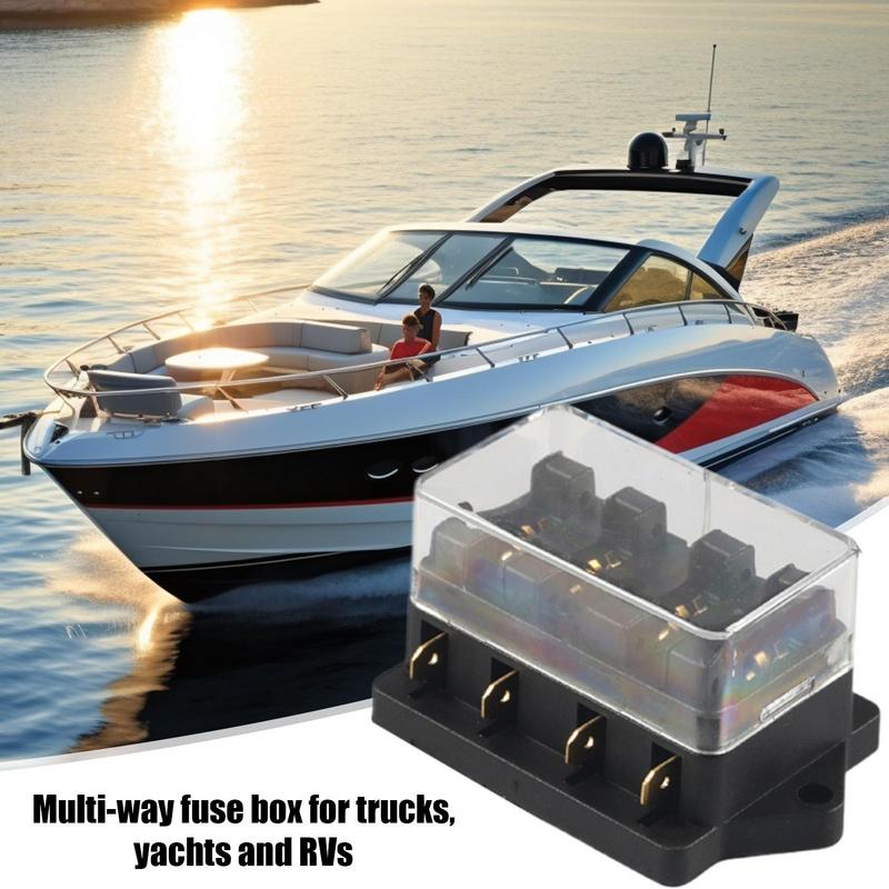 Car Fuse Box Circuit Block For Vehicle High-Temperature Resistant Multi-way Fuse Box For Overload And Short-Circuit Prevention