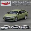 AFL1 1/35 Skoda Superb Kombi Limousine Spielzeugauto Modell MSZ Druckguss Metall Miniatur Pull Back Sound & Licht Sammlung Geschenk Für Kinder Jungen