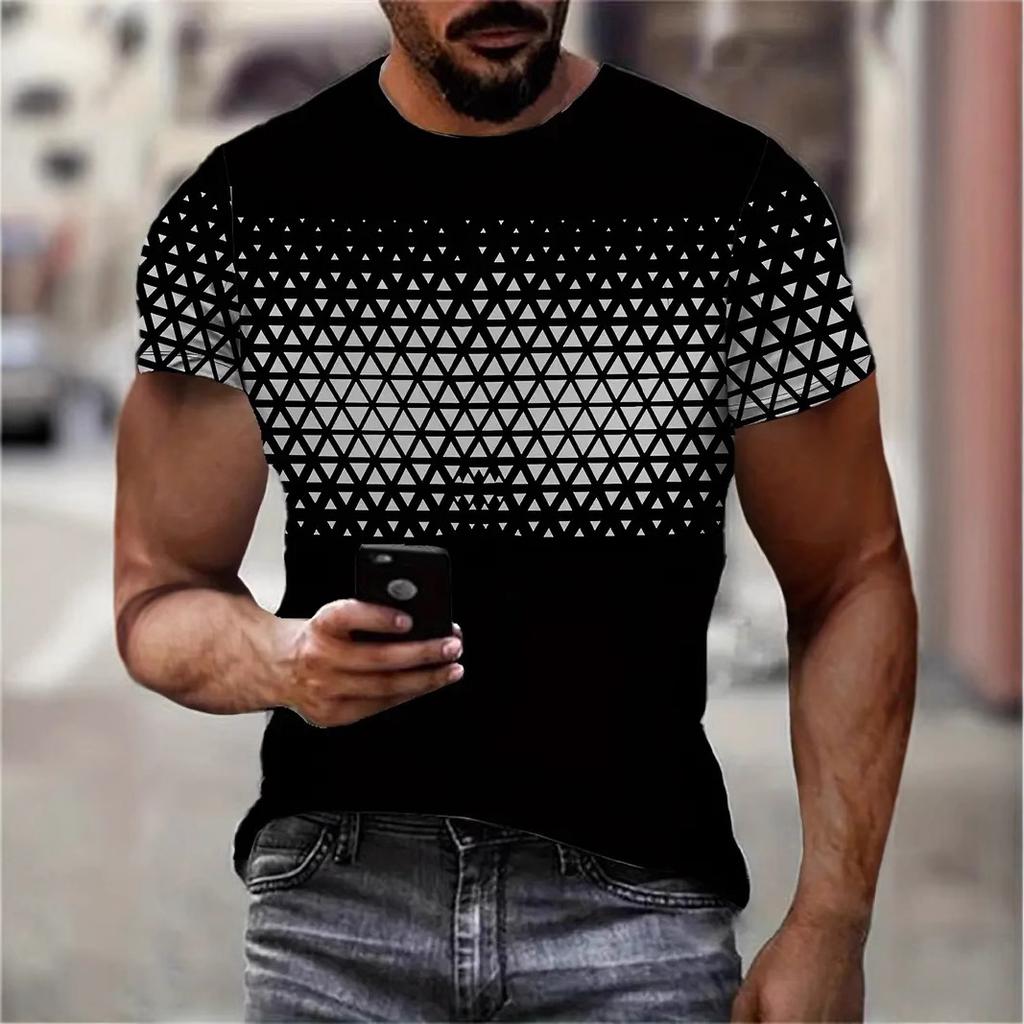 Men's T Shirt 3D Print Mens Short-Sleeved Tops Summer Street Fashion T-Shirt For Men Casual Tees Oversized Clothing