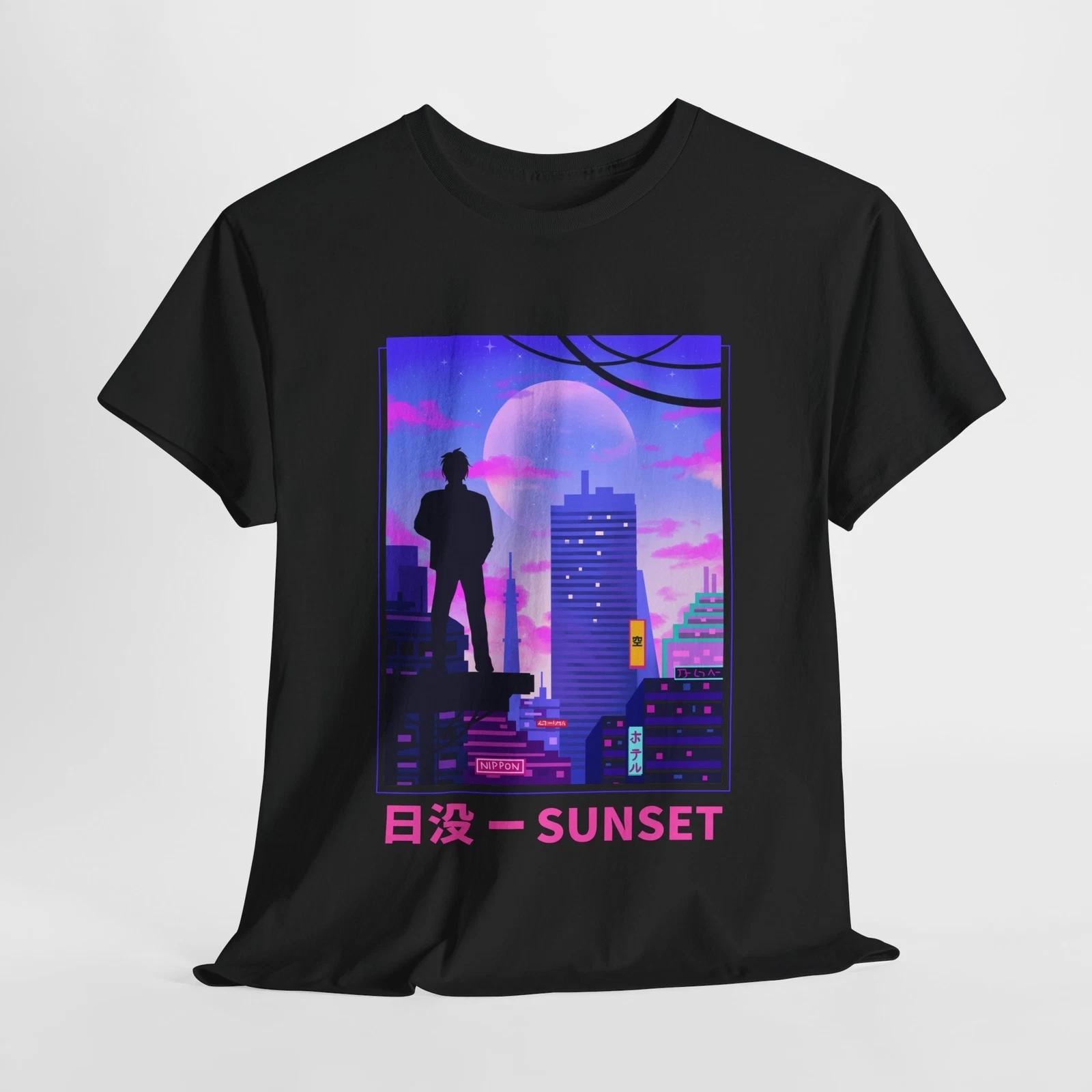 Urban Japanese City Concept T-Shirt | Funny Japanese city Shirt L