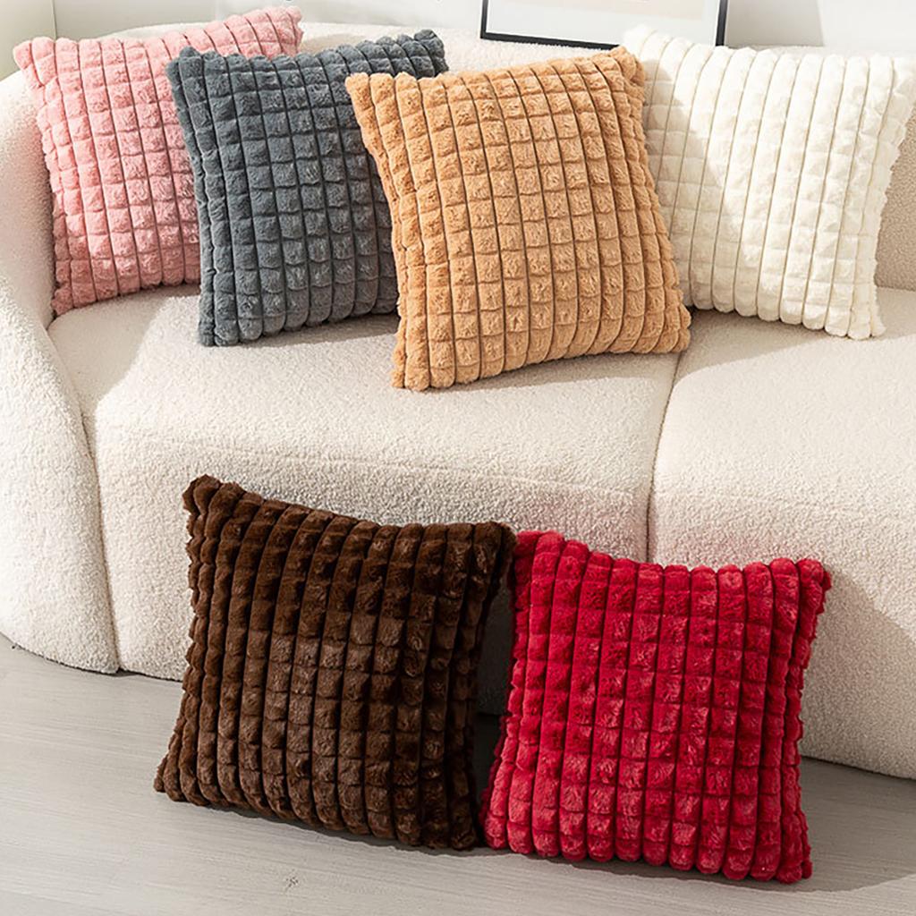 New Year Plushie Pillowcase Comfortable Easy Washing Cushion Cover for Sofa and Bed Decoration