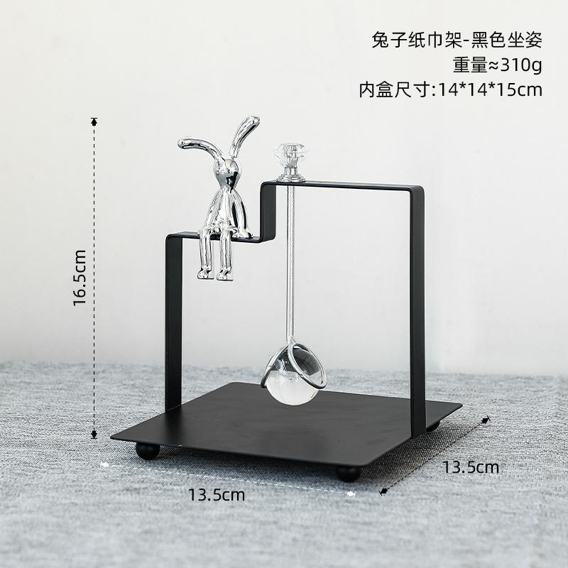 Square Metal Crystal Tissue Holder Electroplating Home Tabletop Tissue Decoration Upright Storage Press Base