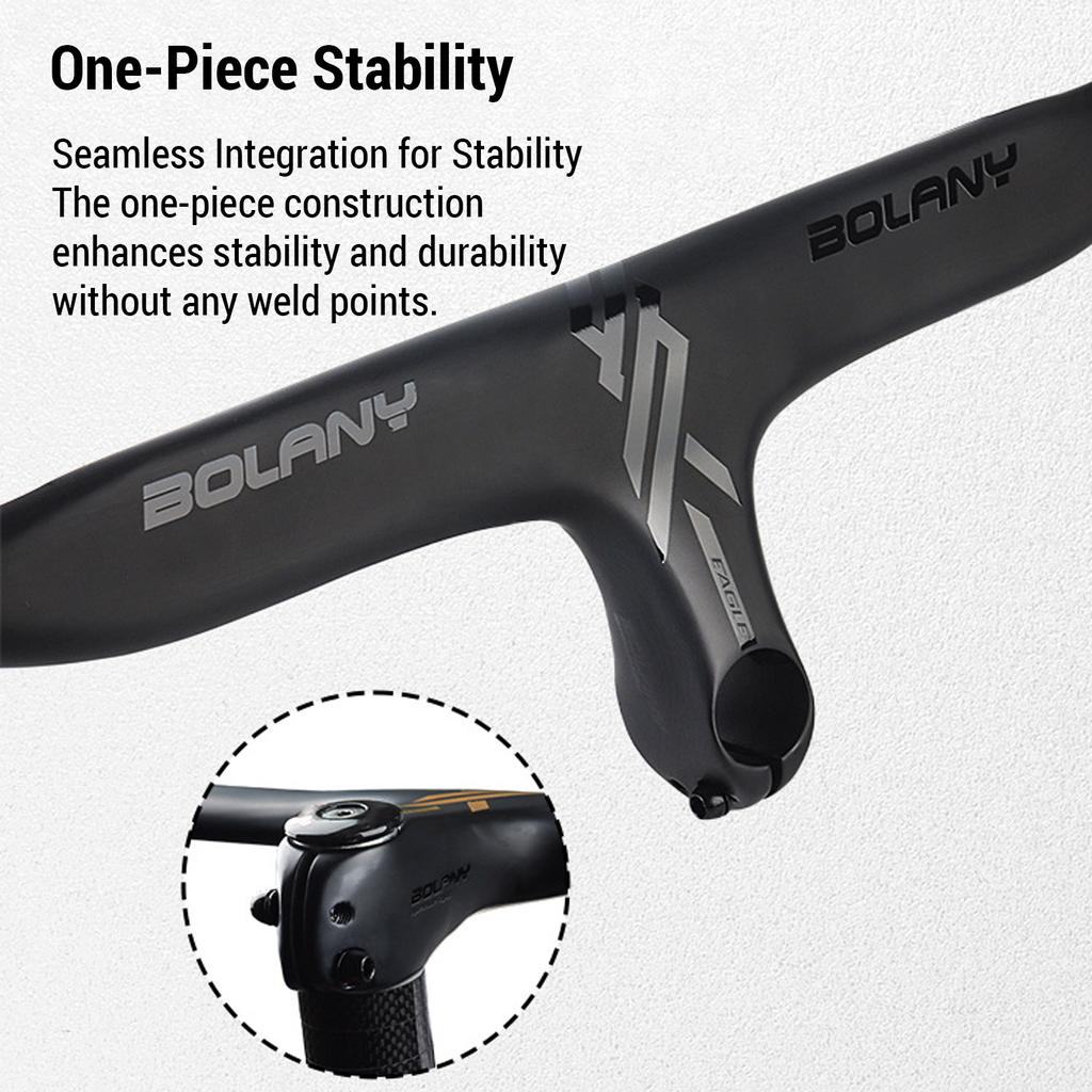 Road Bike Handlebars Aerodynamic Aluminum Integrated Handlebar Bracket Bicycle Accessory for