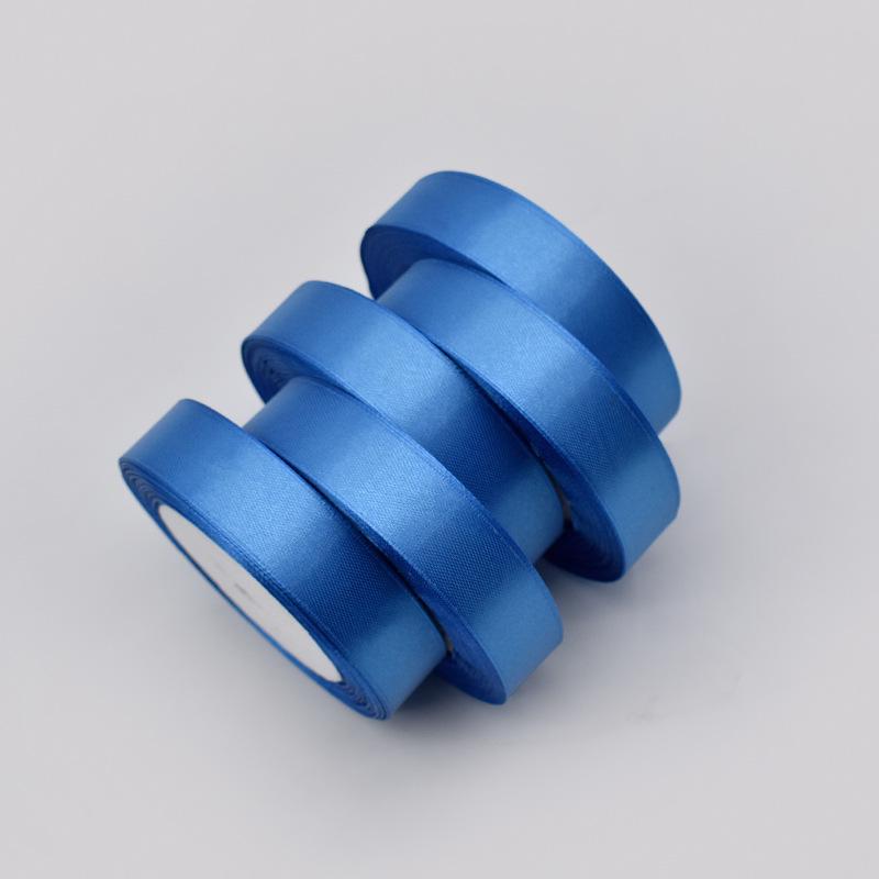 2.5cm Polyester Woven Ribbon for Flower Gift Packaging, Wedding Cakes, and Decorations in Silk Colors