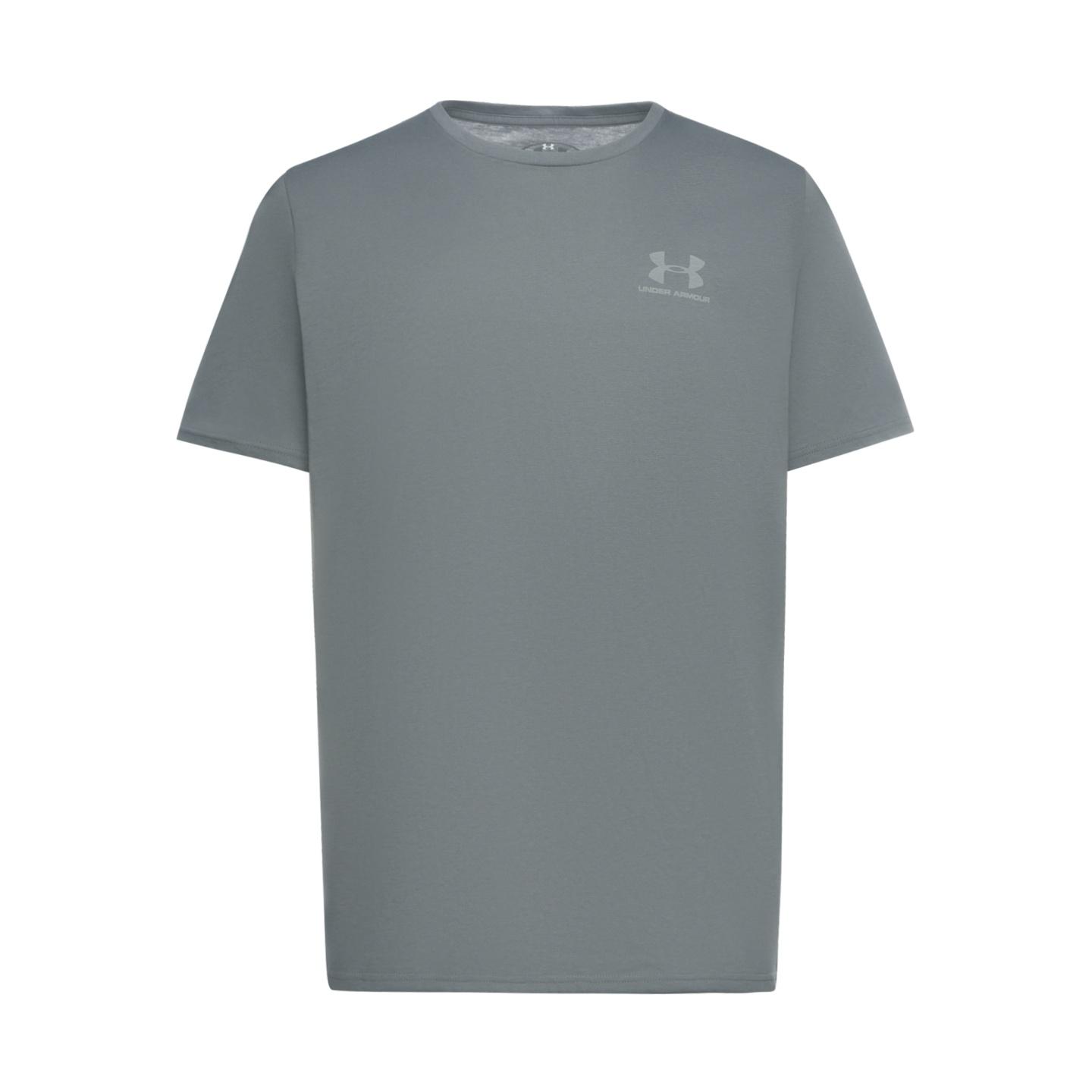 

Under Armour Sportstyle Тренировочная Однотонная С Принтом Простая Дышащая Повседневная Универсальная Футболка С Коротким Рукавом Мужские топы Глиняно-Зеленый 1326799-709 S