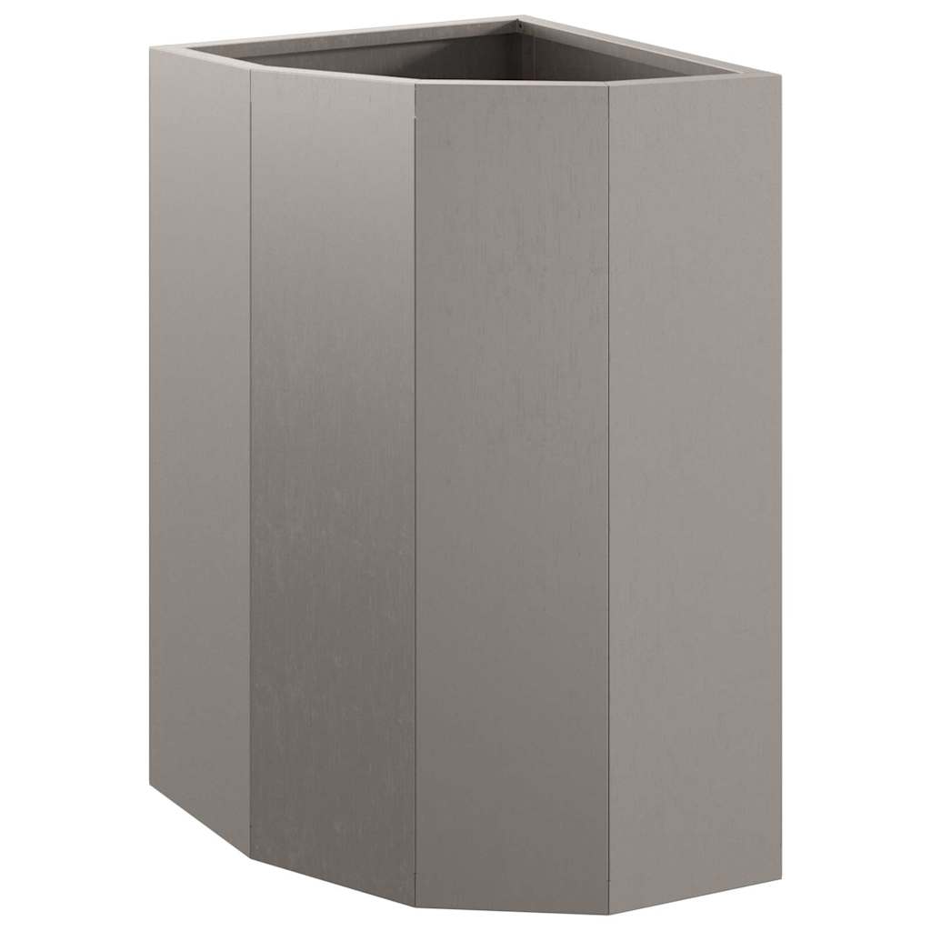 Floreira de Canto Enferrujada 30 x 30 x 50 cm Aço Resistente às Intempéries