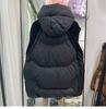 Women's Winter Knitted Duck Down Hooded Vest Sleeveless Warm Coat