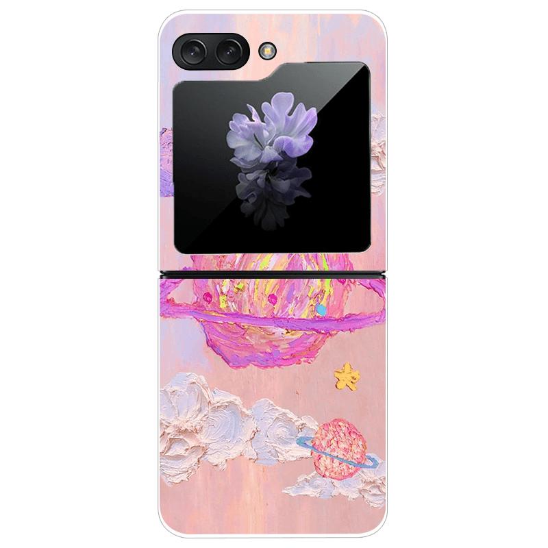 Transparent Case For Samsung Z Flip7 5G Fashion Printing Hard PC Clear Phone Cover For Galaxy Z Flip 7 Protective Fundas Shells