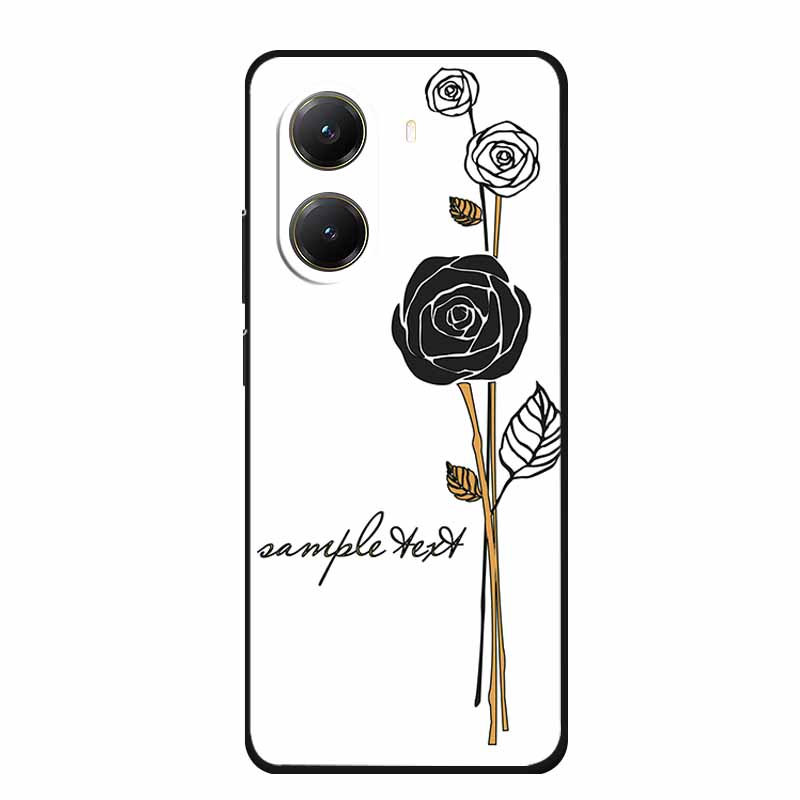 For Xiaomi POCO X7 Pro Case X7Pro 3D Relief Emboss Flowers Black Silicone Soft Back Cover Case For Redmi Turbo 4 Case Turbo4 Bag