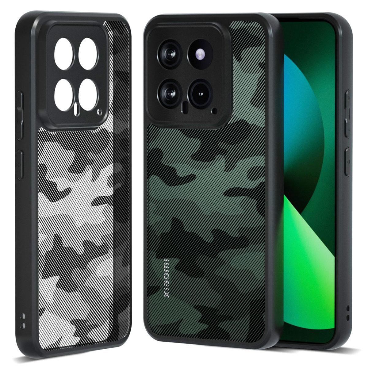 

IBMRS Slim-Fit Phone Shell for Xiaomi 14 Cases Anti-Scratch TPU+PC Cell Phone Cover Artistic Camouflage