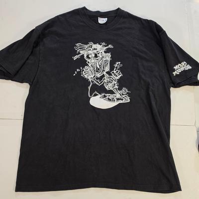 Vintage 1995 Mojo Madness Hanes Beefy-T Graphic Shirt Mens XL Black Eye Bone 90s Unisex T-Shirt