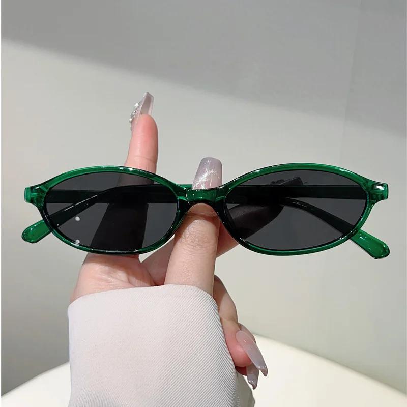Small Frame Oval Sunglasses Women For Men New Vintage Sun Glasses Luxury Brand Designer Punk Popular Hip Hop Eyeglasses