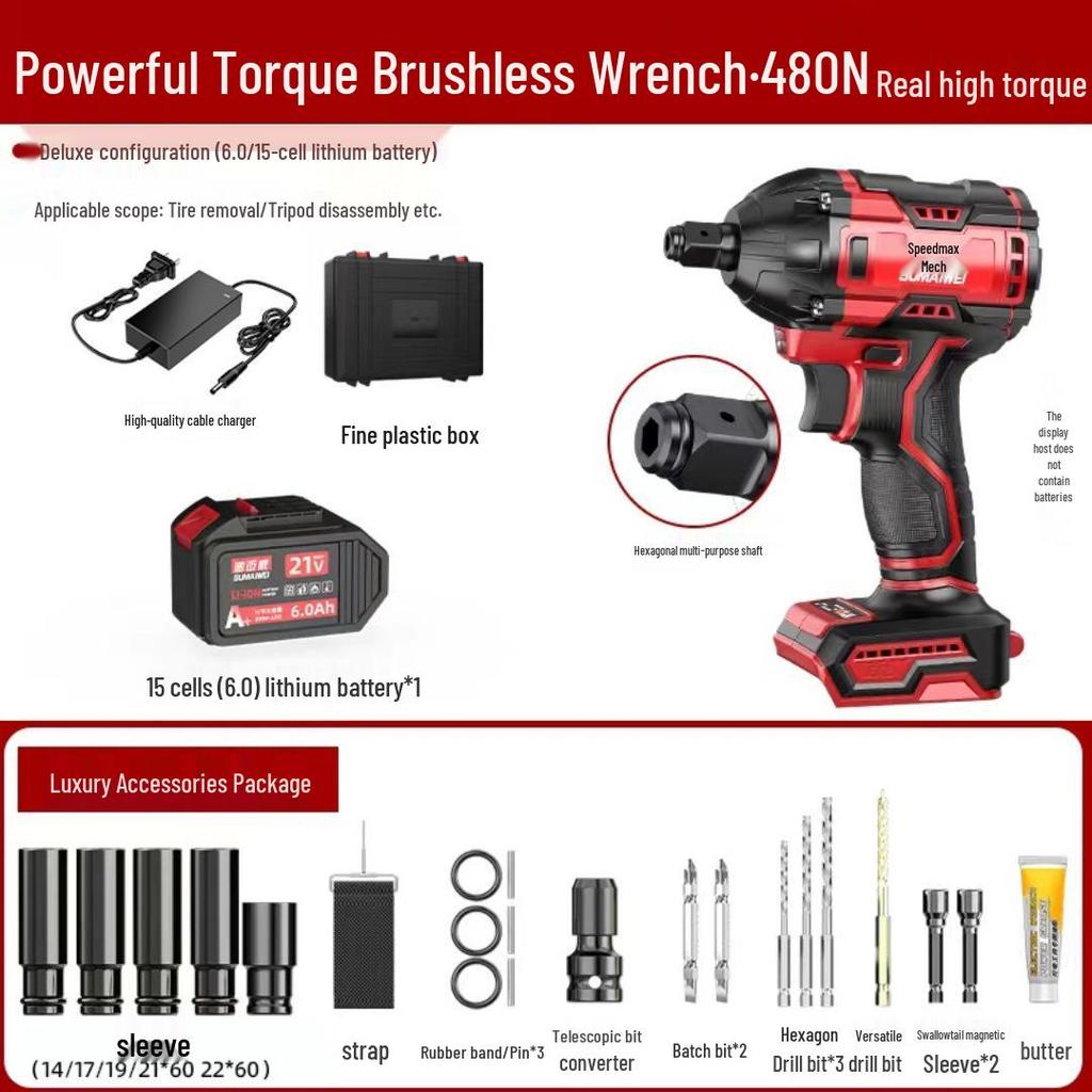 High Torque Brushless Electric Impact Wrench for Ironworkers and Carpenters
