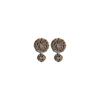 French hollow round front and rear two earrings fashionable versatile high-end stud earrings women's ethnicity temperament ear jewelry