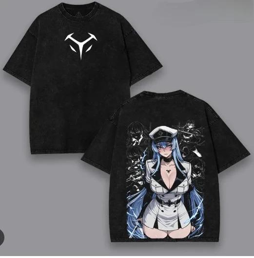 

Akame ga Kill! Washed T-shirt personality Clothes New Model Anime T-shirt Plus Size Unisex Comfortable Washed Retro high quality L