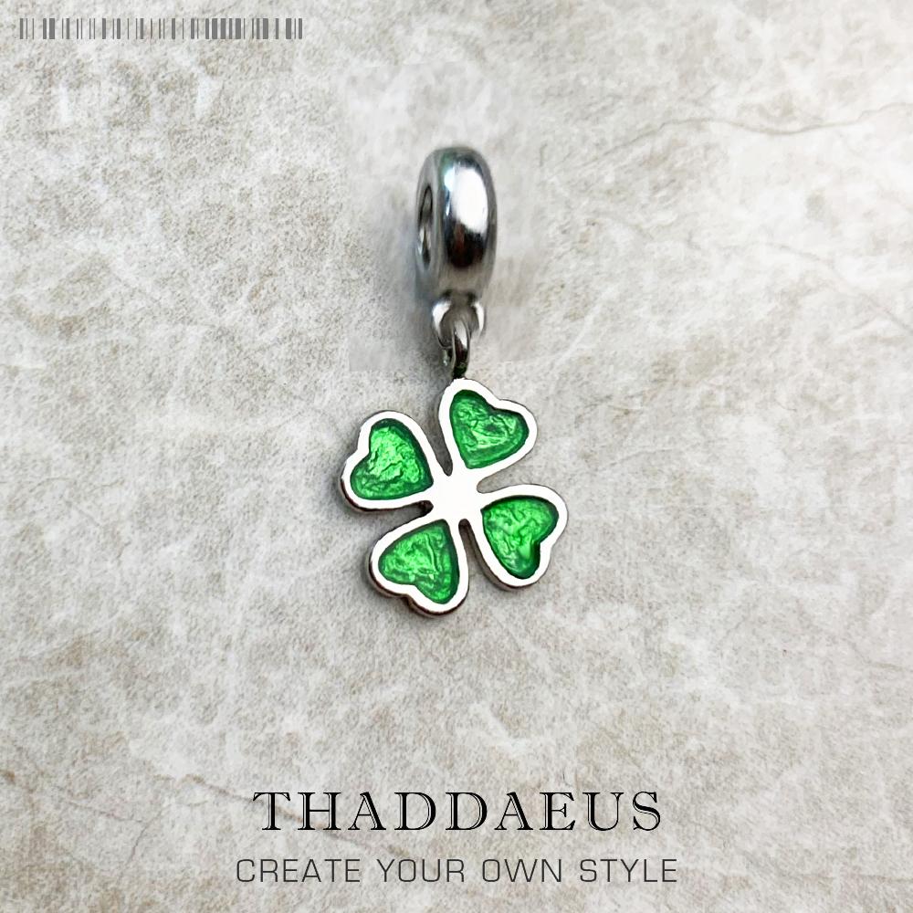 

Green Clover Cloverleaf Charm Pendant 925 Sliver Trendy Lucky Gift Jewelry Accessories