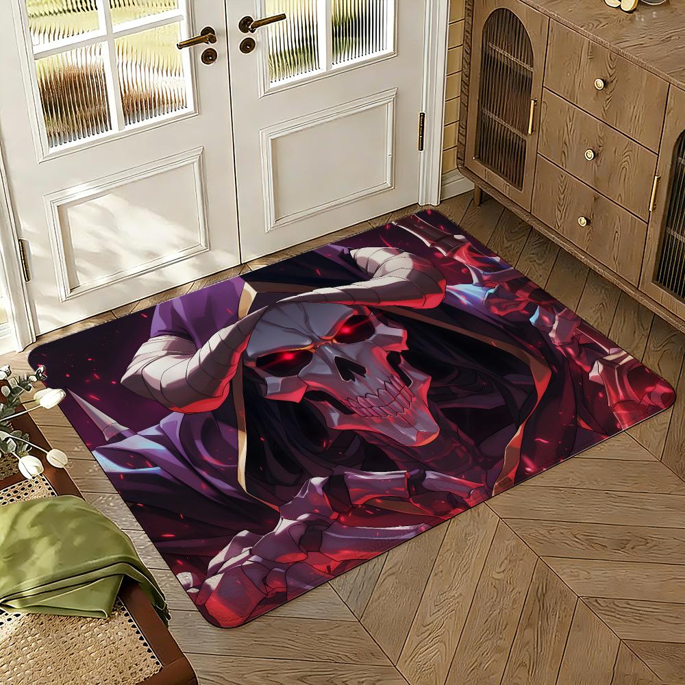 Anime O-Overlords A-Albedo Floor Mat Soft Thickened Absorbent Non-Slip Bedroom Living Room Door Mat Home Decor Flannel Rugs