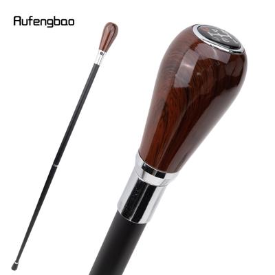 Braune Holznummer Luxus Mode Holz Gehstock Dekorativer Stock Gentleman Eleganter Cosplay Gehstock Knauf Crosier 93cm