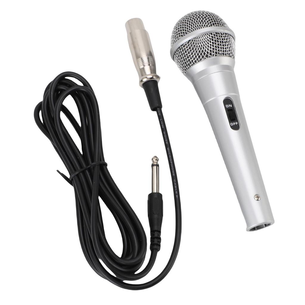Handheld Wired Microphone 6.5mm Cardioid Dynamic Vocal Mic for Speakers Karaoke Singing Machine Amp Mixer