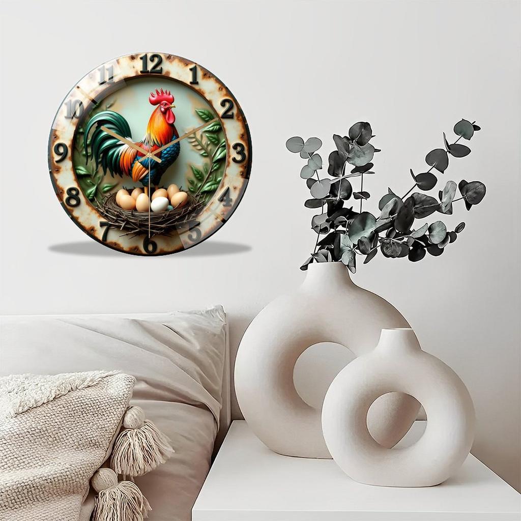 12 Inch Round Wall Clock that Arrives in Pristine Condition, Ready to Display