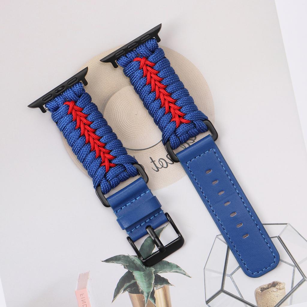 Watch Band for Apple Watch Series 10 9 8 7 SE 6 5 4 3 2 1 42mm 41mm 40mm 38mm Leather  Braided Rope Wrist Strap