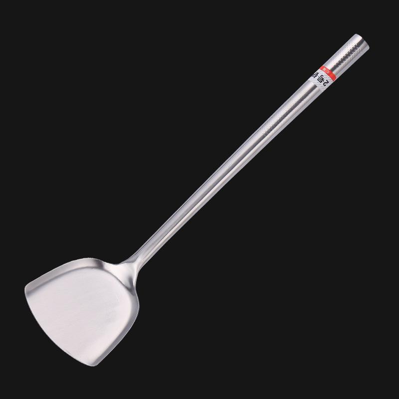 Spatel i rustfritt stål, Kokespatel, Kokkeskje, Helt stål Fortykket og Forlenget Spatel og Skje, Non-stick Pan Fortykket og Non-stick