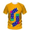 Moda Druk 3D Alternatywne Zabawne Graficzne Koszulki Lato Krótki Rękaw Osobowość Kreatywne Topy Casualowa Męska Koszulka Streetwear
