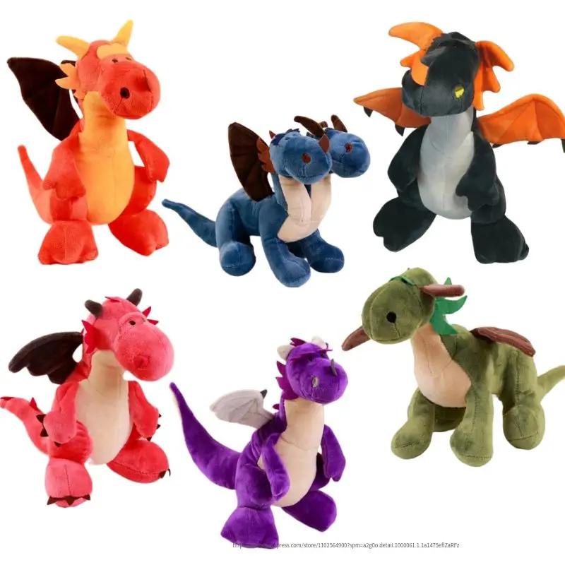 

New Lifelike Dinosaur Dragon Stuffed Animal Spinosaurus T-Rex Dinosaur Plush Toys Wild Animal Great Funny Gift for Kids Birthday about 25cm сірий