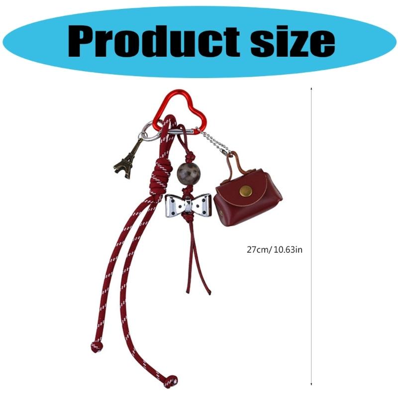 Fashion Keychain Bag Charm Enhancing Style with Practical Alloy and Leather Bags Pendant for Daily Commute or Travel