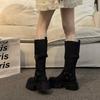 Spring and Autumn Height Increase Beauty Small Man Rad Thick Leg Knight Boots New Tall Boots Brown 2025 Fat Mm Long Boots Women
