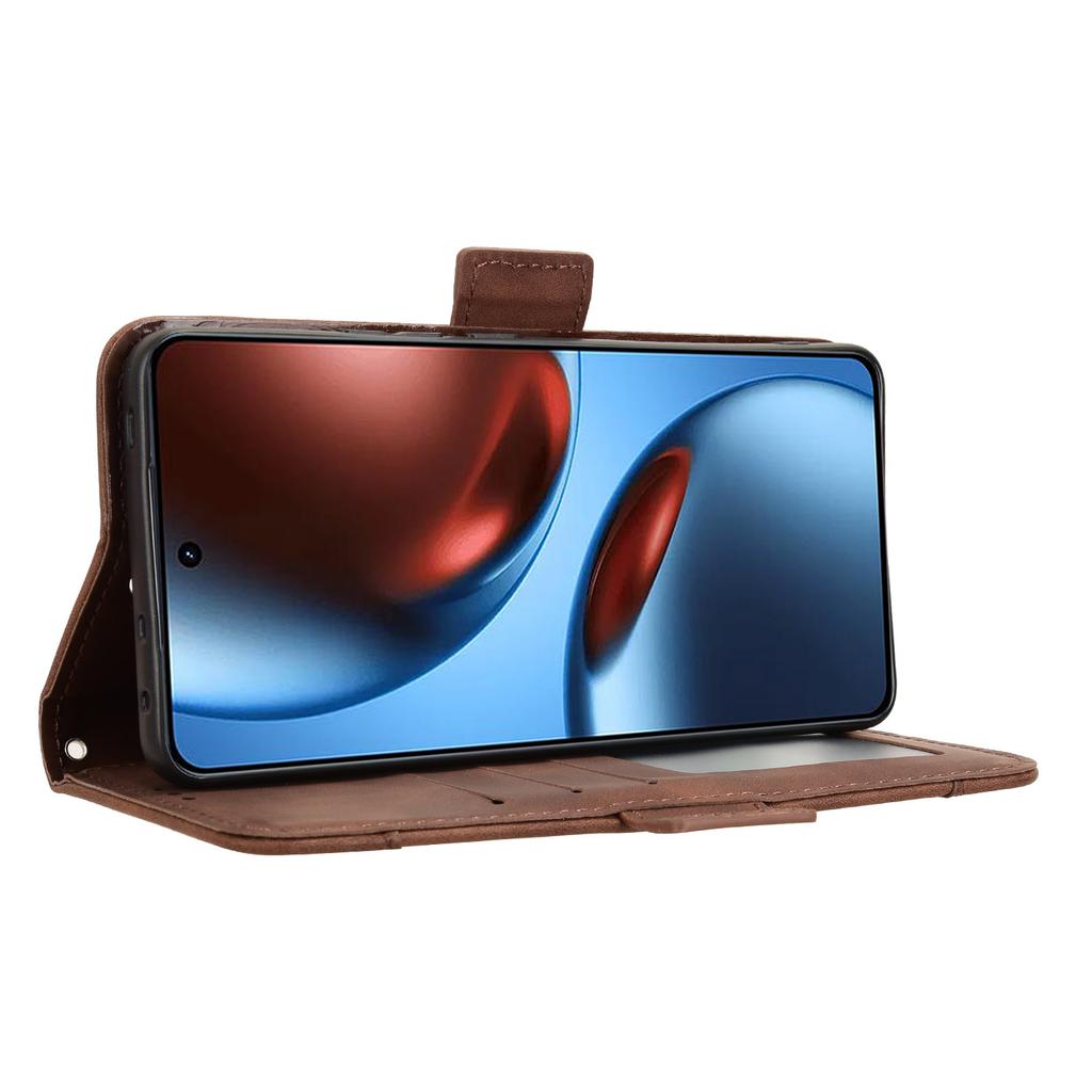 For Realme GT7 5G (China)/Realme GT 7 5G Leather Case Phone Wallet Cover with Multiple Card Slots