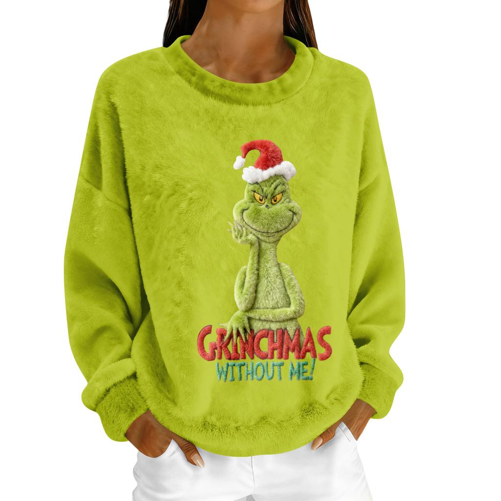 Damen Fleece-Hoodie Langarm Rundhals Lässig Bequem Locker geschnitten Leicht Damen-Hoodie