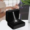 Solid Color LED Ring Jewelry Box Square Shape Jewelry Organizer Box  Wedding Ceremony