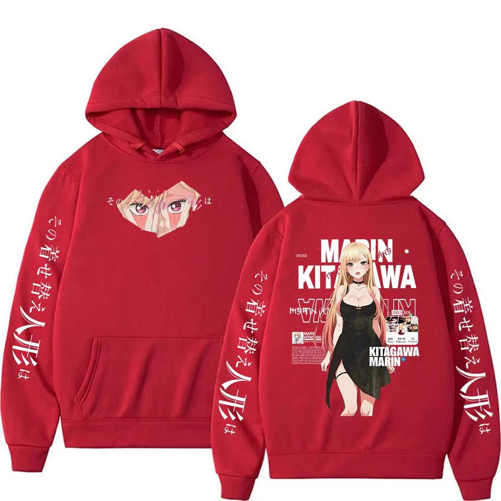 2026 Hot Sale Anime Marin Kitagawa My Dress Up Darling Hoodie Casual Unisex Streetwear Vintage Printed Sweatshirt Loose Cozy and Versatile