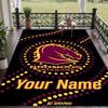 Custom Text Printed Rug Brisbane Broncos Non Slip Floor Carpet For Home Room Decor