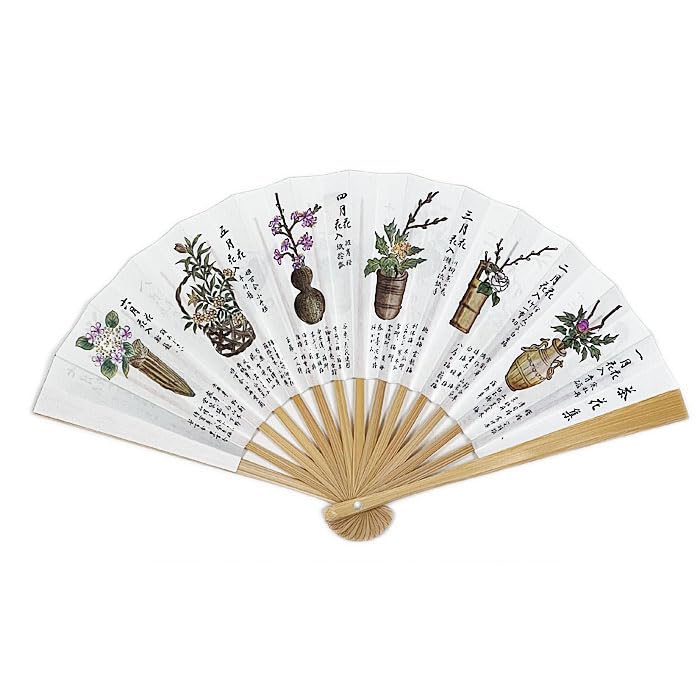 

Tea tea white bamboo tea flower 5 made in Japan utensils, fan, women s fan, collection, inches,