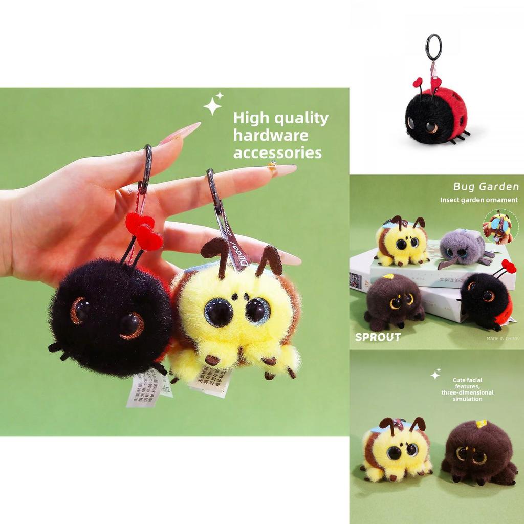 Plush Toy Pendant For Girls With Soft Cotton Fill Cute Bug Design For Backpack Decor