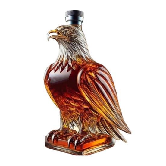 Karafka do wina Orzeł Szklana butelka na alkohol Orzeł Długoterminowe zachowanie smaku Elegancka ozdobna butelka Unikalny prezent dla mężczyzn Taty Męża